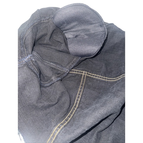 Nasty Gal Cropped Black Jean Denim Jacket Raw Hem Womens M/L - Picture 5 of 7